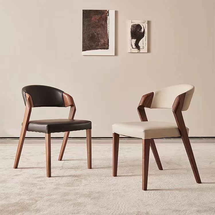 Modern design restaurant furniture, solid wood dining chair with armrests image 3