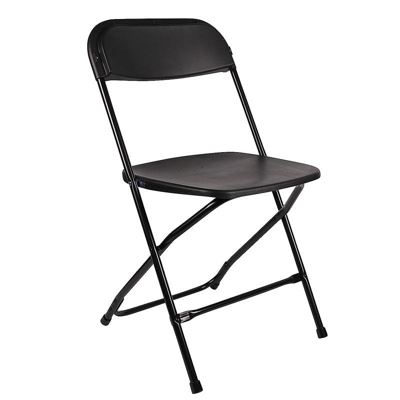 Wholesale portable white resin plastic folding chairs with metal frames, stackable for indoor and outdoor activities, weddings, and living rooms image 3