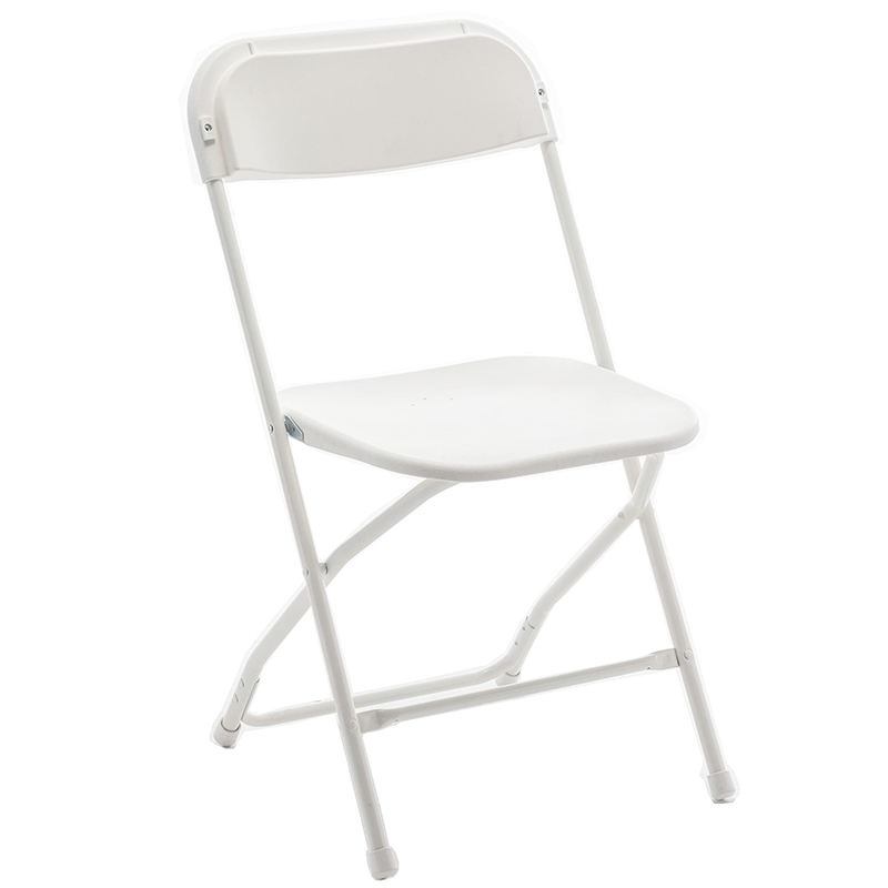 Wholesale portable white resin plastic folding chairs with metal frames, stackable for indoor and outdoor activities, weddings, and living rooms image 4