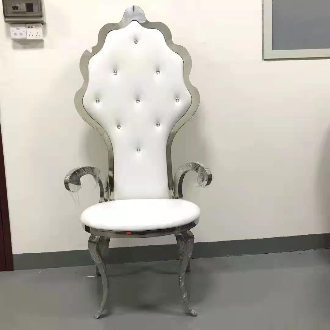 Stainless steel dining tables and chairs for wedding events, hotel parties, and leisure chairs for sale image 3