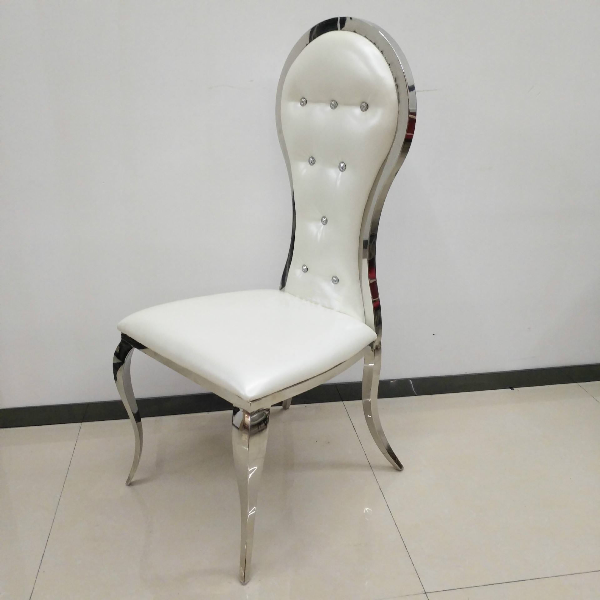 Stainless steel dining tables and chairs for wedding events, hotel parties, and leisure chairs for sale image 4