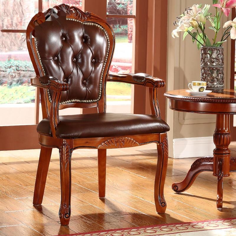 Wholesale luxury restaurant furniture, including upholstered wooden dining chairs with antique fabric covers for home useModel number YJ230104 image 3