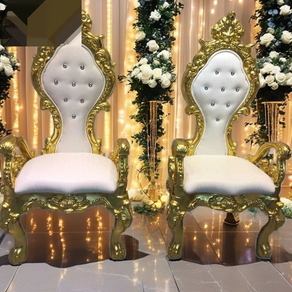 Royal high-back recliner, perfect for bride and groom's luxurious wedding sofa, perfect for decorating living room or apartment