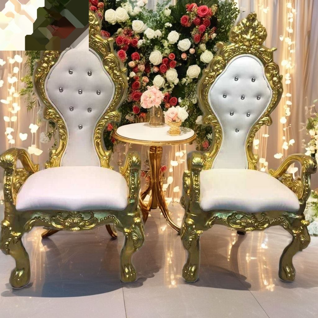 Royal high-back recliner, perfect for bride and groom's luxurious wedding sofa, perfect for decorating living room or apartment image 3
