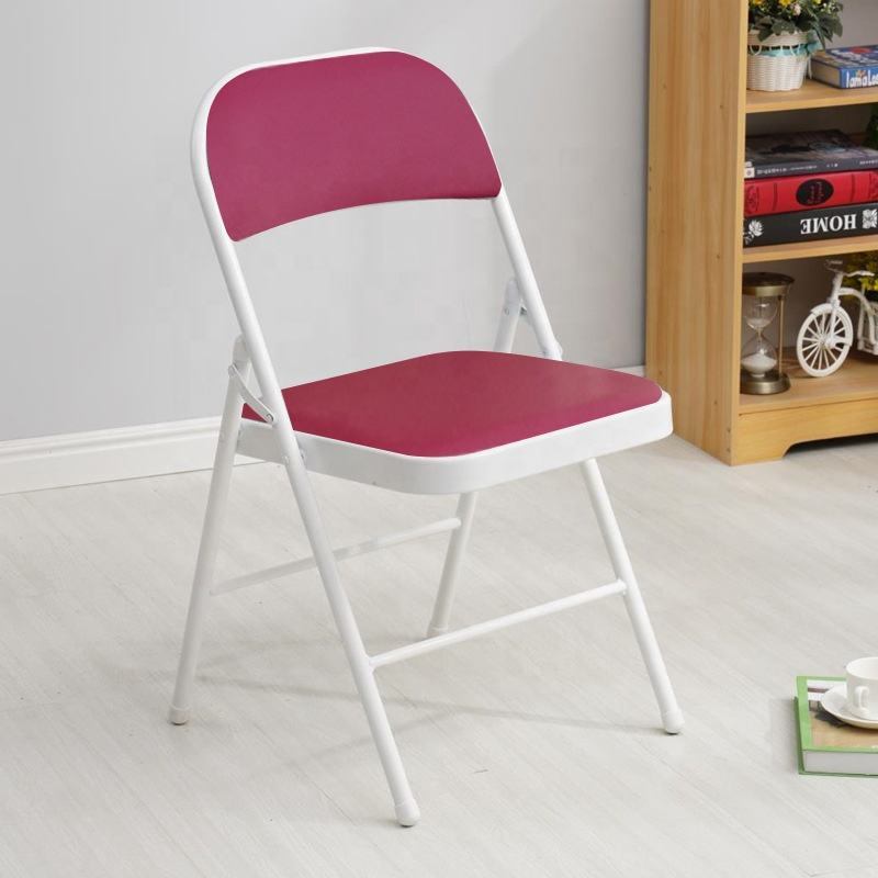 Modern camping metal frame garden furniture, portable, thickened, folding, suitable for conference, hotel, restaurant, and meeting dining chairs image 3