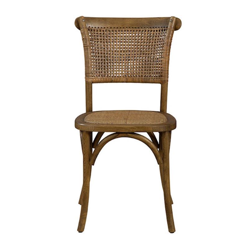 Retro party rental, banquet event, coffee shop, restaurant, wooden rattan weaving, rattan back, wedding dining chair, rattan chair image 2