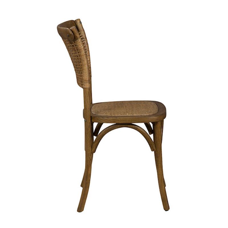 Retro party rental, banquet event, coffee shop, restaurant, wooden rattan weaving, rattan back, wedding dining chair, rattan chair image 3