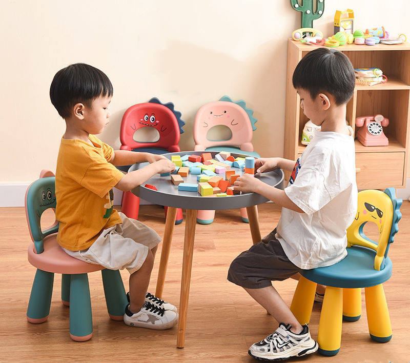 Modernly designed detachable plastic chairs for infants and children, suitable for hospitals and kindergartens, offer a cost-effective and space-saving solution for children's furniture image 4