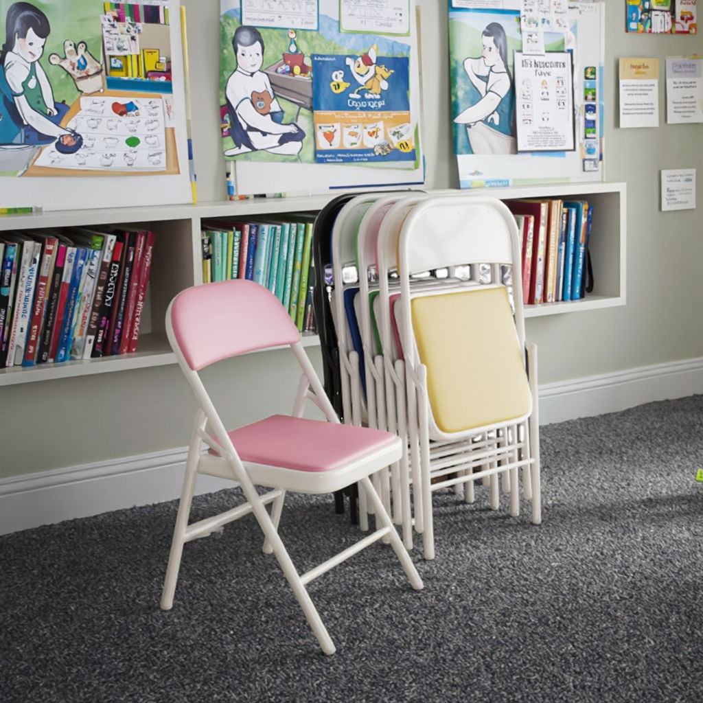 High-quality outdoor preschool white portable plastic folding chairs for children's parties