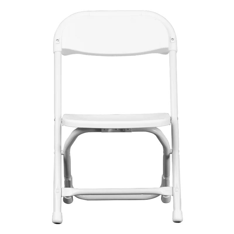 High-quality outdoor preschool white portable plastic folding chairs for children's parties image 4
