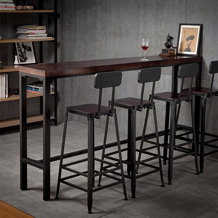 Luxury high-leg chair counter, black bar stool, metal chair, industrial restaurant chair, bar chair luxury