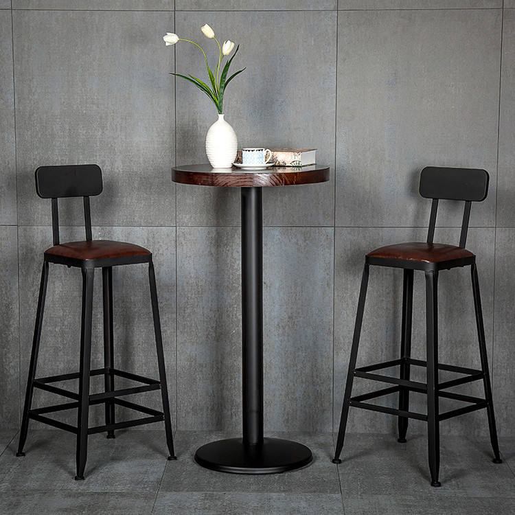 Luxury high-leg chair counter, black bar stool, metal chair, industrial restaurant chair, bar chair luxury image 2