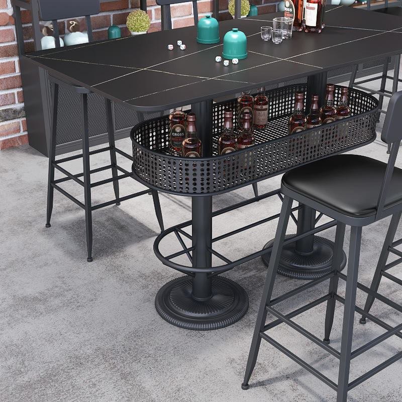 Luxury high-leg chair counter, black bar stool, metal chair, industrial restaurant chair, bar chair luxury image 3