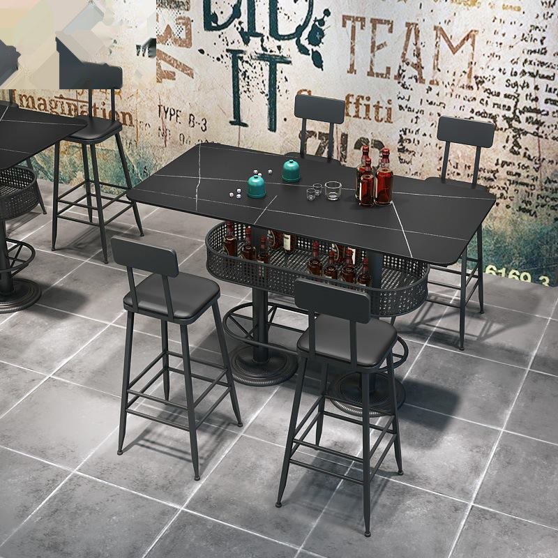 Luxury high-leg chair counter, black bar stool, metal chair, industrial restaurant chair, bar chair luxury image 4
