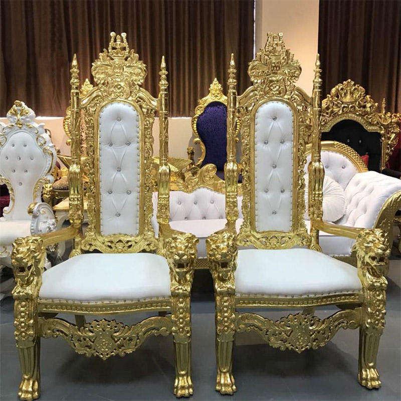 2025 luxury lion king queen throne chair modern white handmade movable furniture hotel wedding villa spring fashion image 2