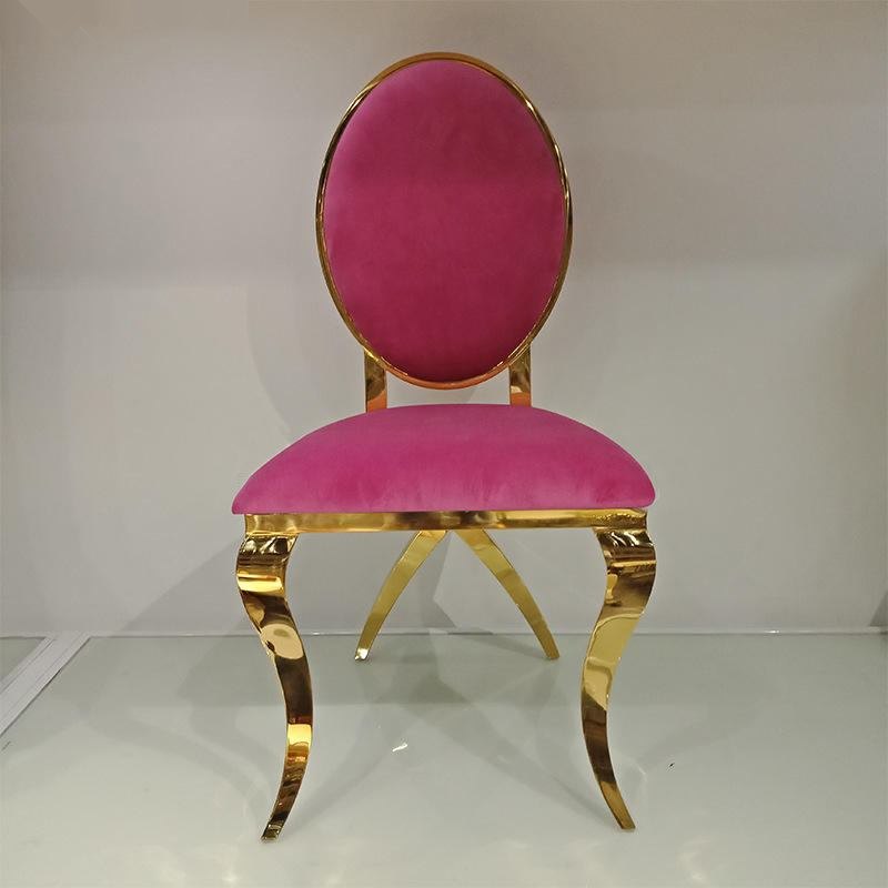 Luxurious golden stainless steel movable wedding chairs, royal green velvet chairs image 3