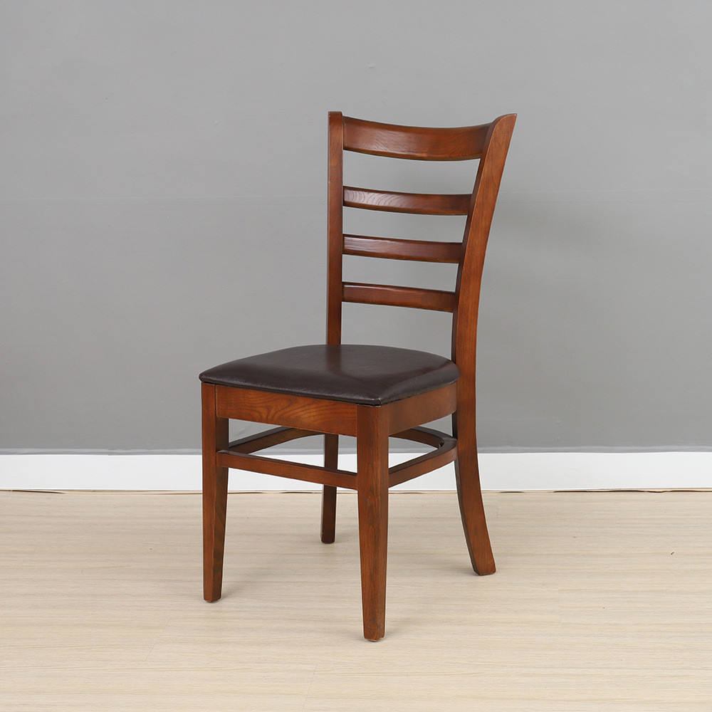 Dining leather upholstered modern cafe furniture coffee wood dining table and chairs