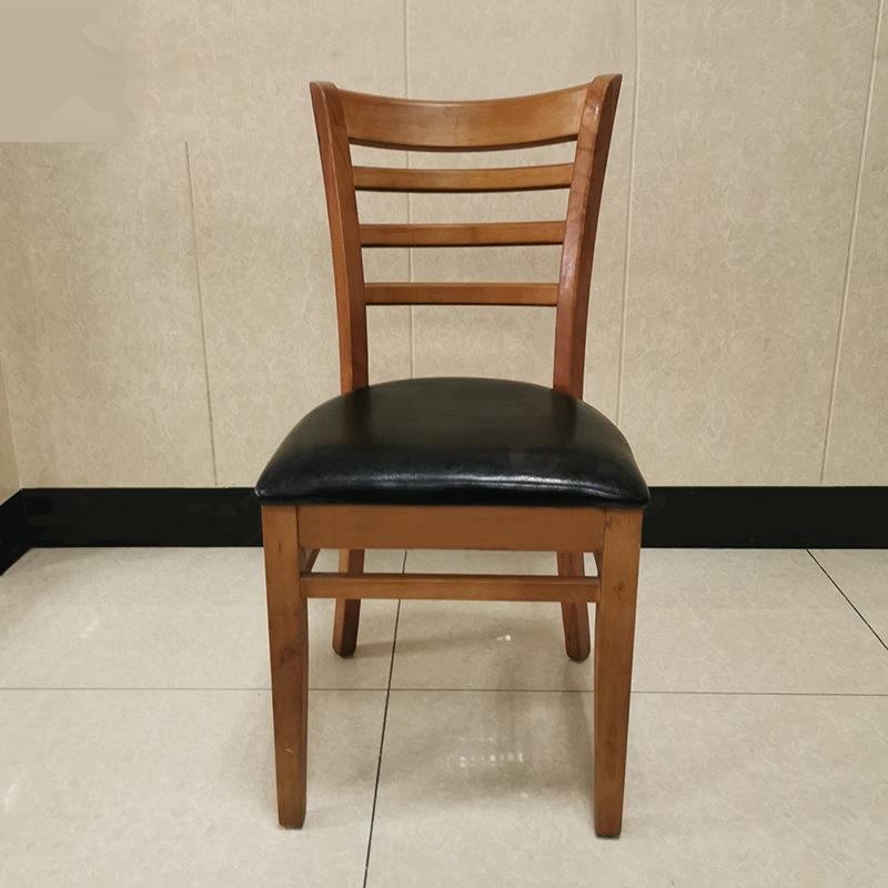 Dining leather upholstered modern cafe furniture coffee wood dining table and chairs image 2