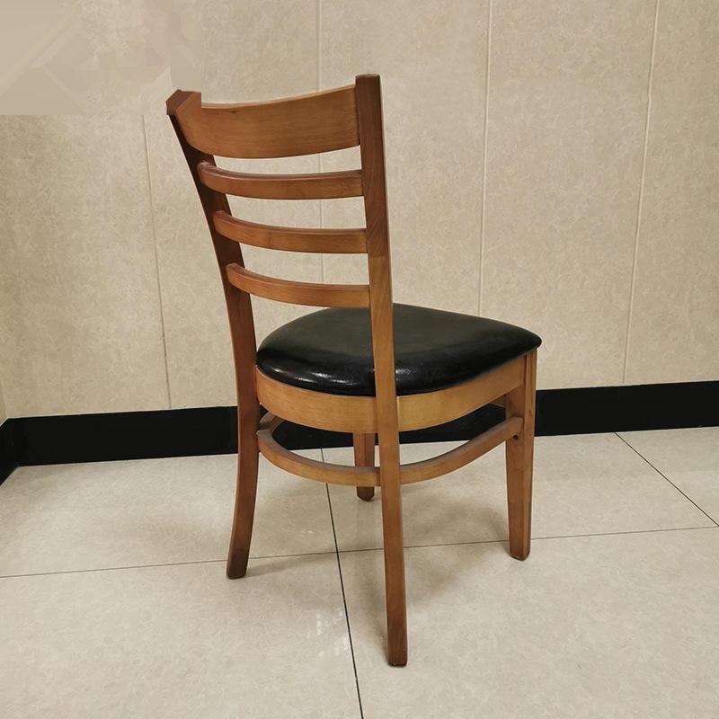 Dining leather upholstered modern cafe furniture coffee wood dining table and chairs image 3