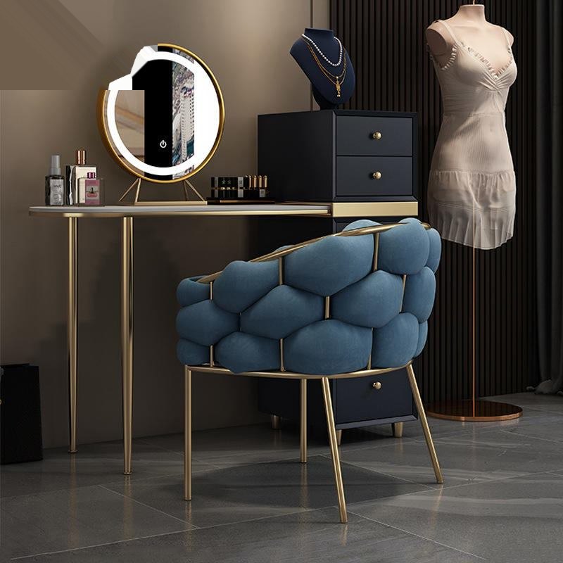 Coffee shop, minimalist restaurant, nail salon, makeup studio, restaurant, accent chair, new design, beige velvet tufted chair