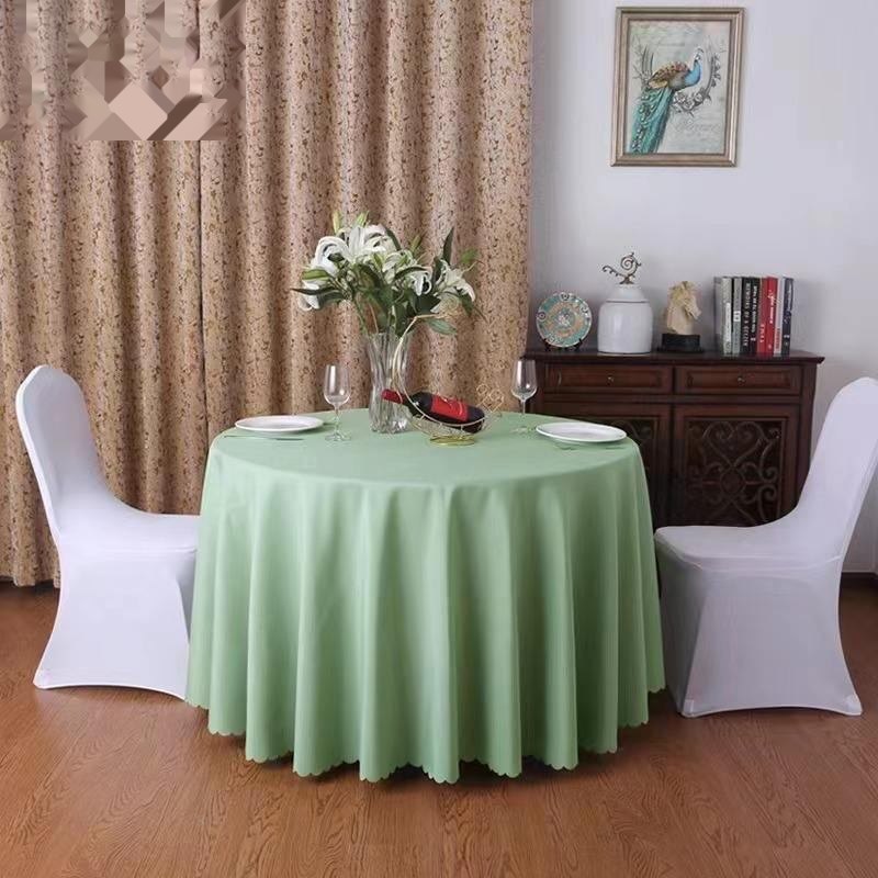 Handmade modern style round banquet tablecloth, customized for family parties and weddings, made of polyester/cotton image 3