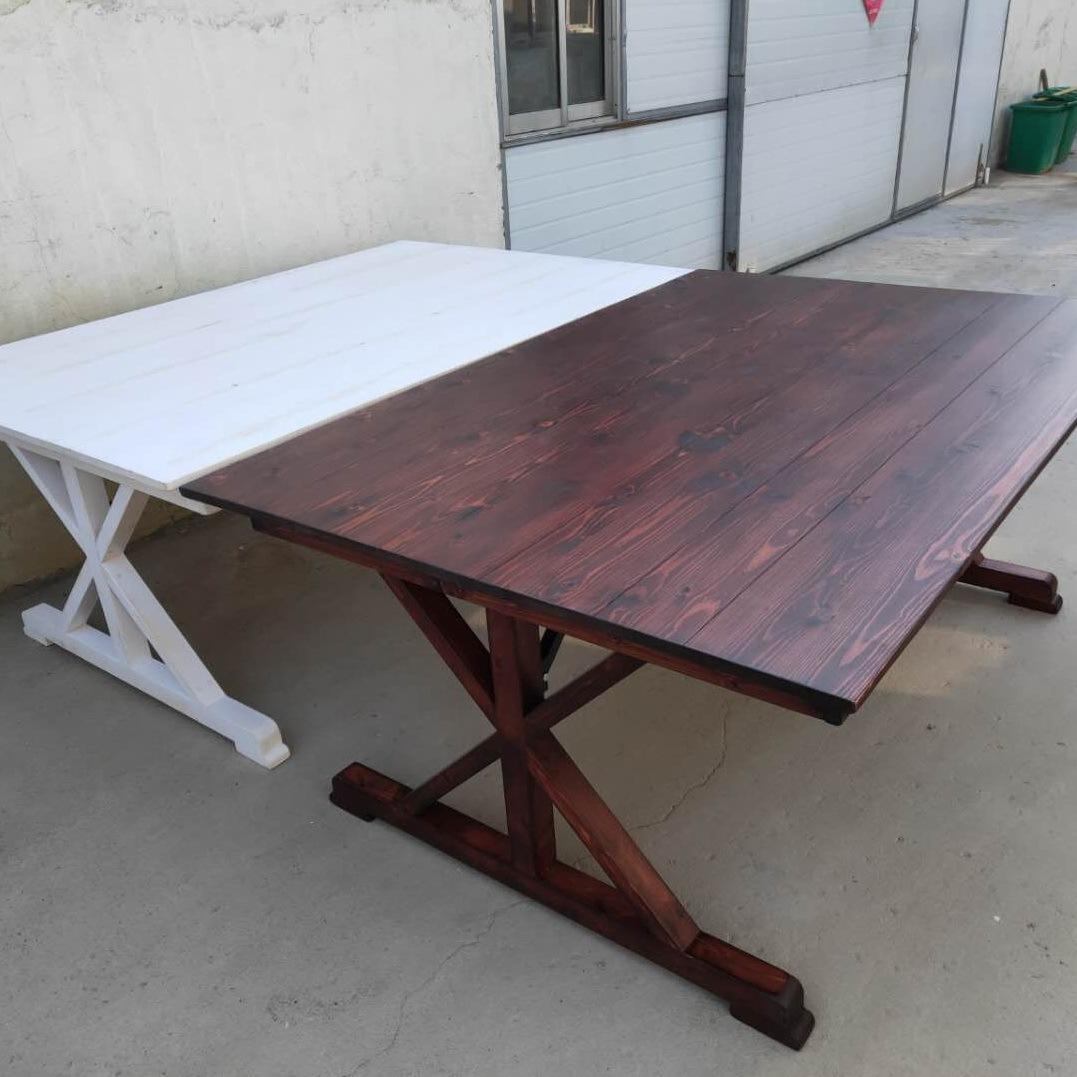 Banquet catering furniture, party activities, wooden garden, outdoor folding wooden wedding banquet table