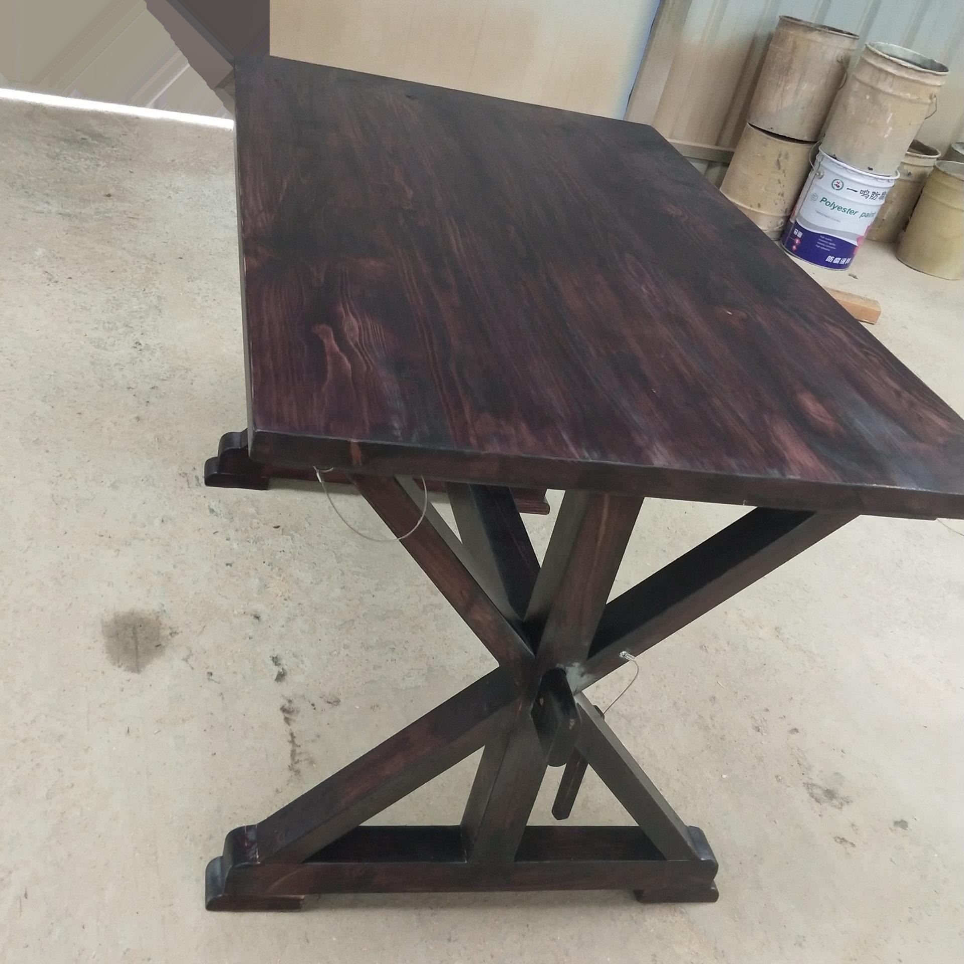 Banquet catering furniture, party activities, wooden garden, outdoor folding wooden wedding banquet table image 3