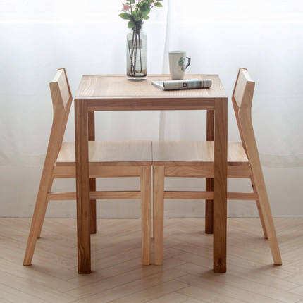 Dining room furniture set, including 2 chairs, wooden dining table, coffee table and chairs