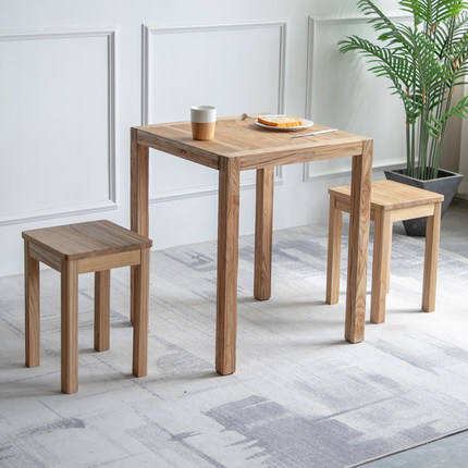 Dining room furniture set, including 2 chairs, wooden dining table, coffee table and chairs image 3