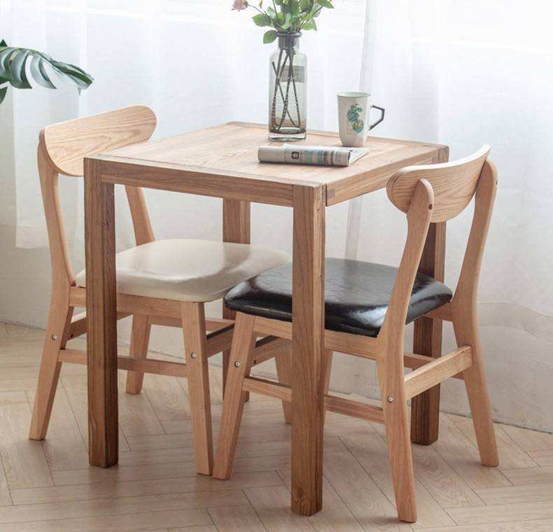 Dining room furniture set, including 2 chairs, wooden dining table, coffee table and chairs image 4