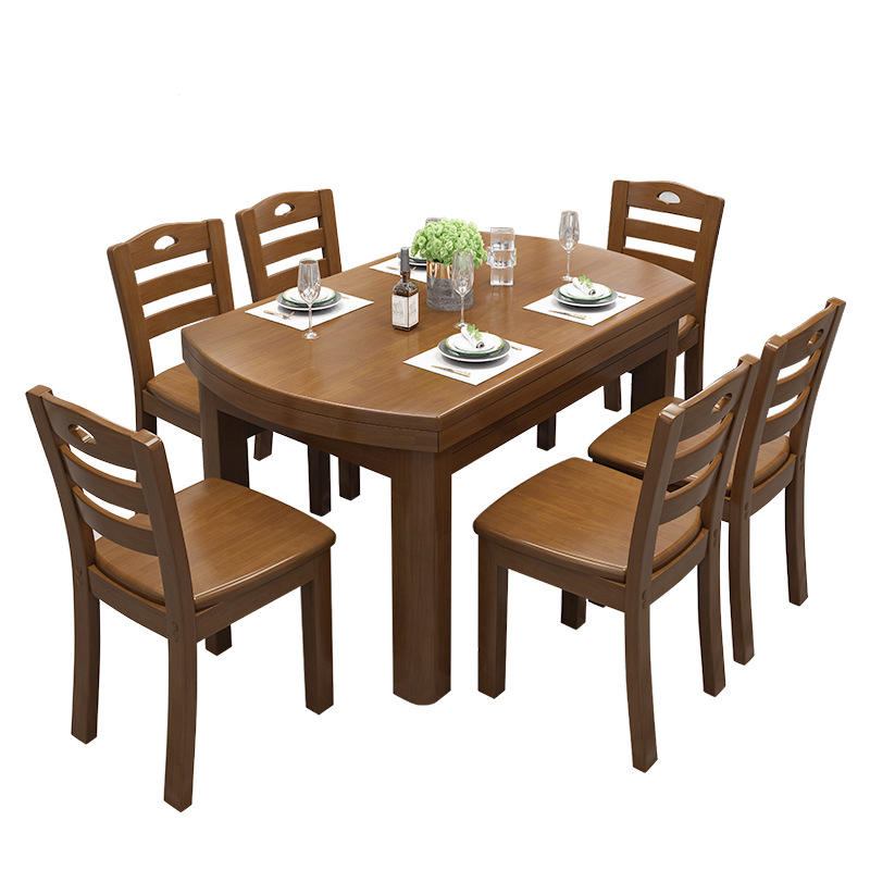 Simple design dining set furniture, rustic style, white dining room set, wooden 4-seater dining table, dining room set