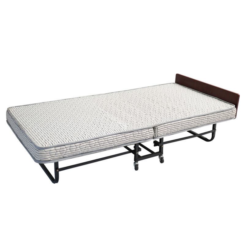 Convenient metal structure folding bed with modern design of mattress, suitable for hotels and apartments