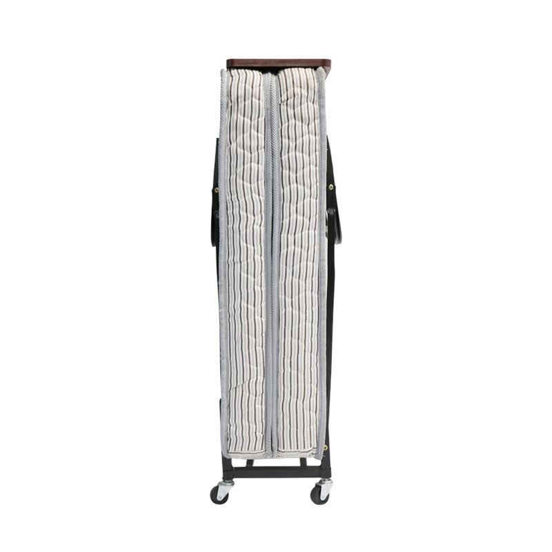 Convenient metal structure folding bed with modern design of mattress, suitable for hotels and apartments image 2