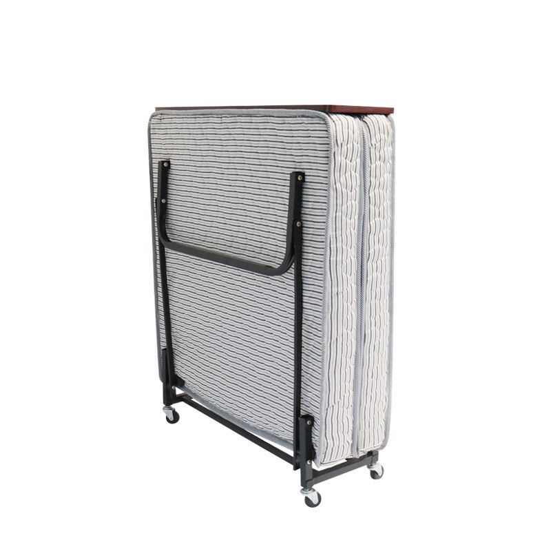 Convenient metal structure folding bed with modern design of mattress, suitable for hotels and apartments image 3