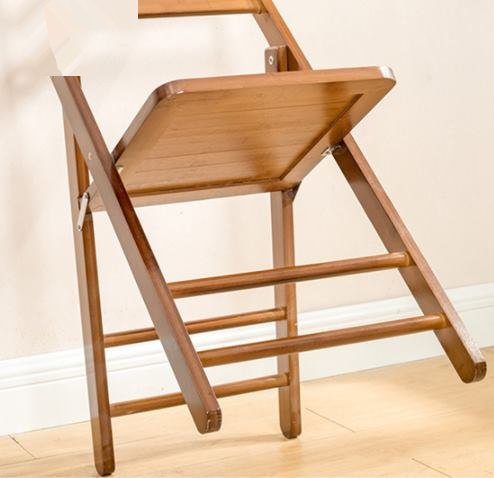 Wholesale Beach Wedding Event Party Wimbledon Brown Wooden Resin Folding Chair Decoration image 4