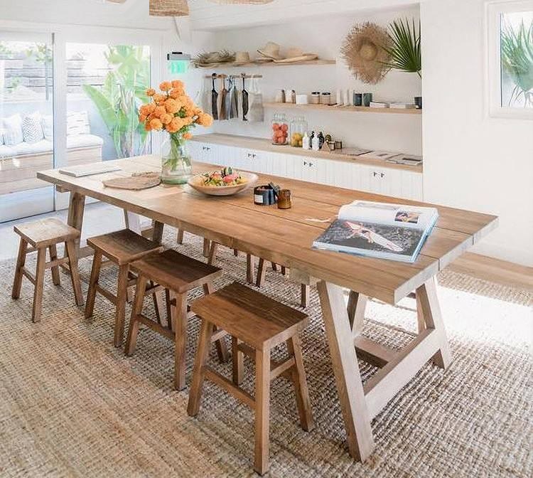 Customizable solid wood rectangular dining table with 6/8/10 seats, dining room kitchen and dining room furniture image 4