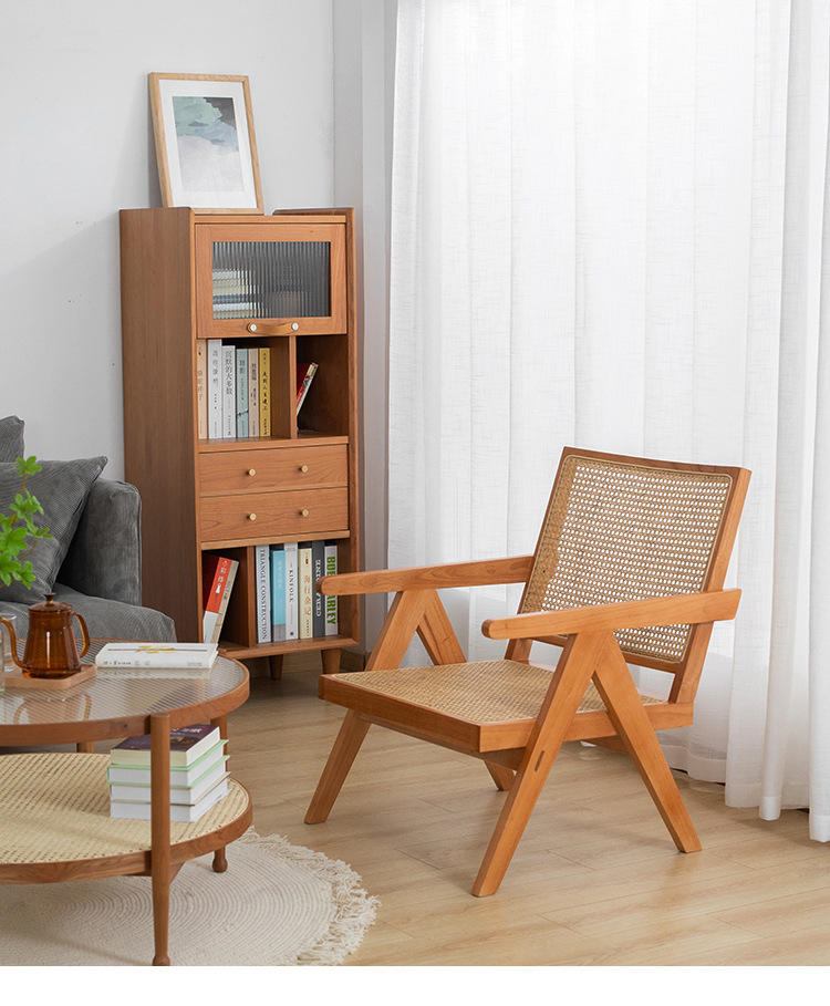 High quality solid wood arm chair design, wicker rattan rattan lounge chair, hotel coffee living room chair