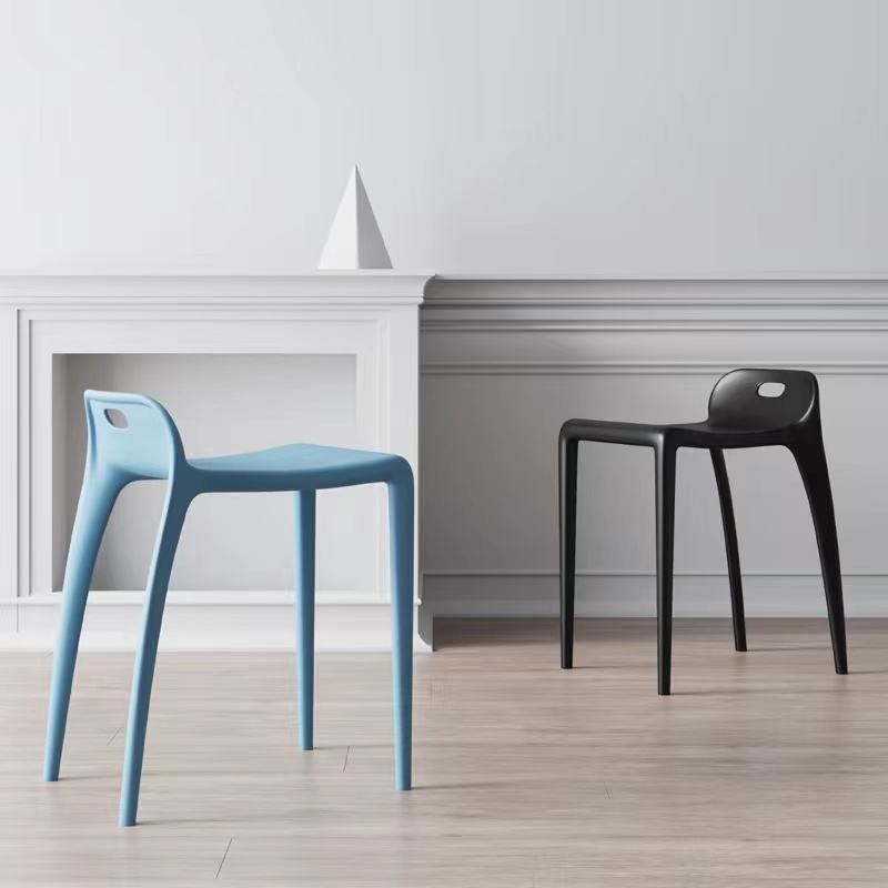 Hot selling colorful restaurant waiting chairs with backrests, coffee shop plastic chairs, plastic stacking stools image 2