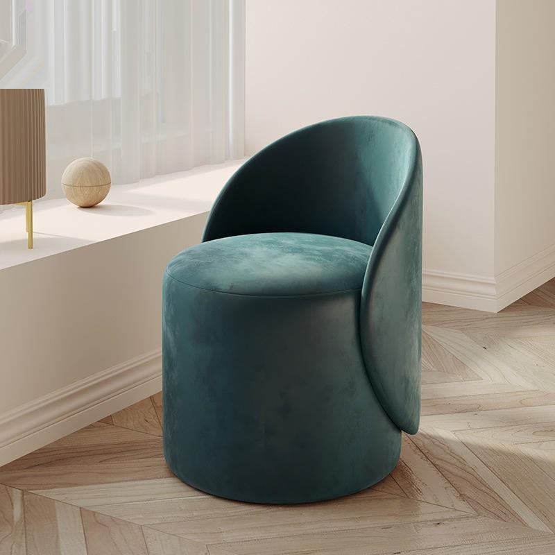 Hot selling luxury rotating makeup stool, wool stool with backrest, bedroom salon, living room hotel image 2