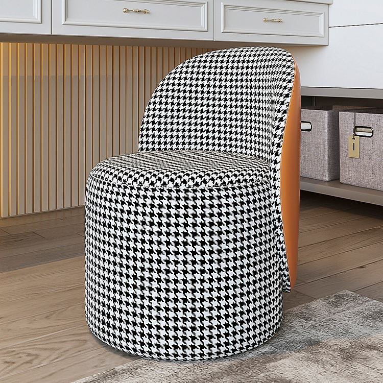 Hot selling luxury rotating makeup stool, wool stool with backrest, bedroom salon, living room hotel image 3