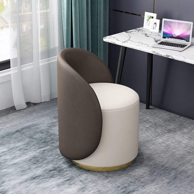 Luxury European style oil wax leather living room chair set with 360 degree rotation space saving hotel and bedroom furniture image 2
