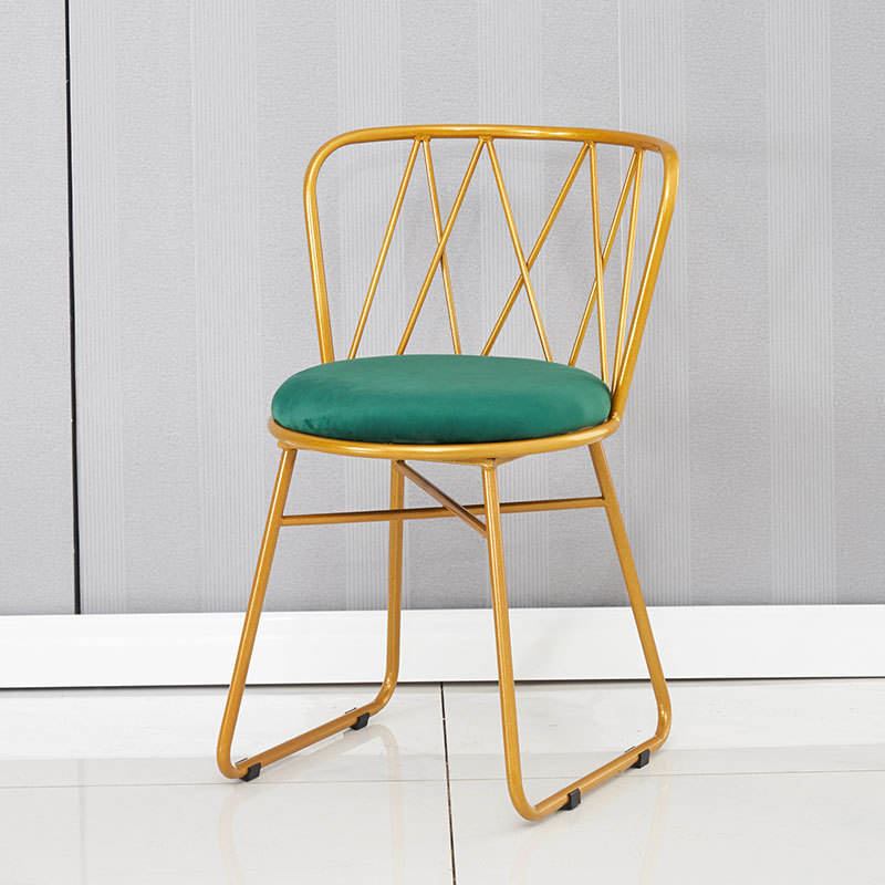 Wholesale luxury detachable hall metal chairs, proxy gold chairs, Ins style gold dining chairs image 2