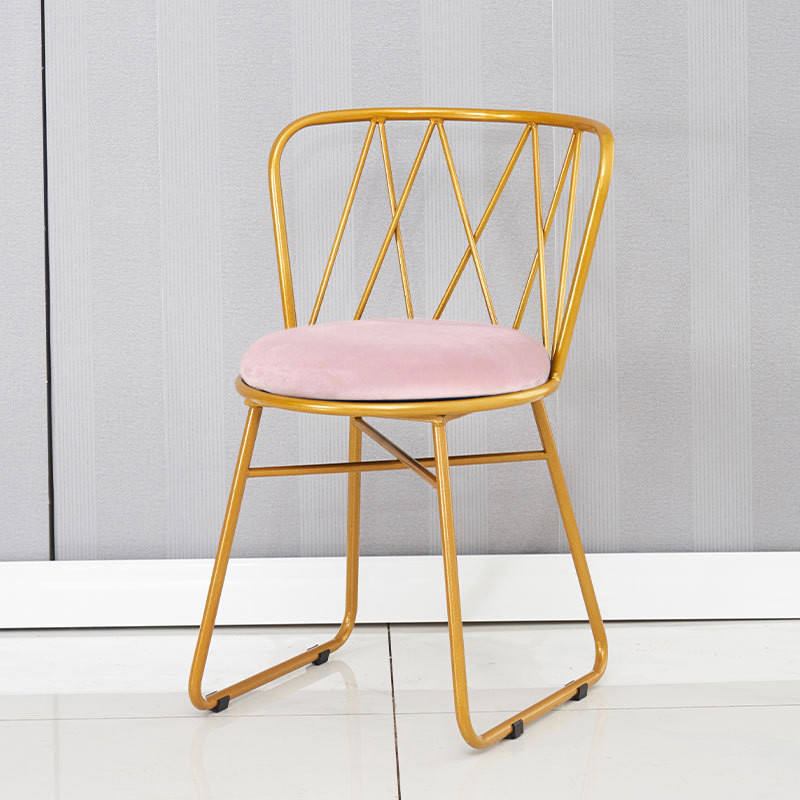 Wholesale luxury detachable hall metal chairs, proxy gold chairs, Ins style gold dining chairs image 3
