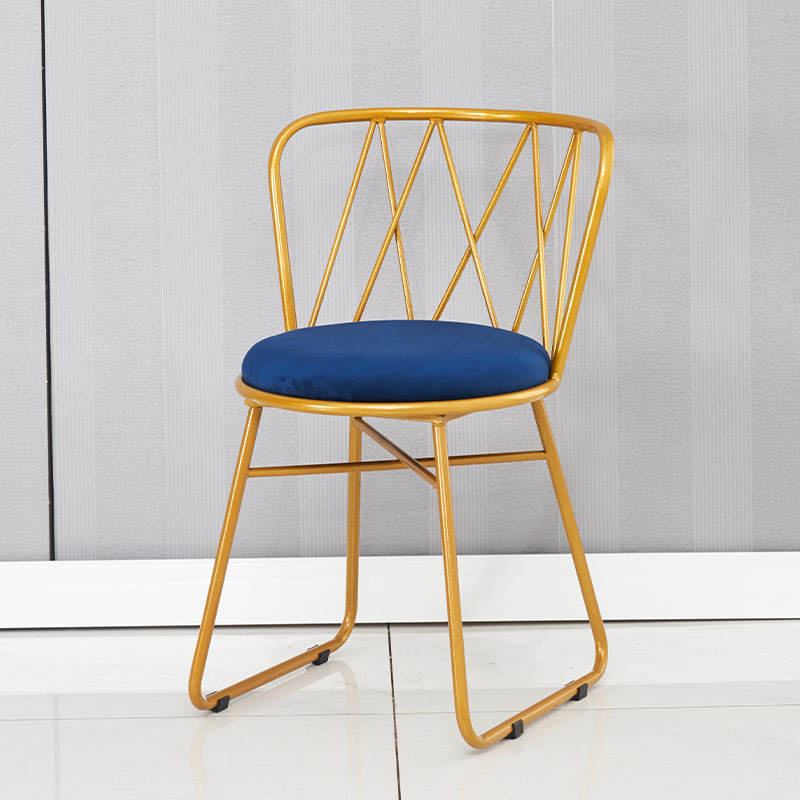 Wholesale luxury detachable hall metal chairs, proxy gold chairs, Ins style gold dining chairs image 4