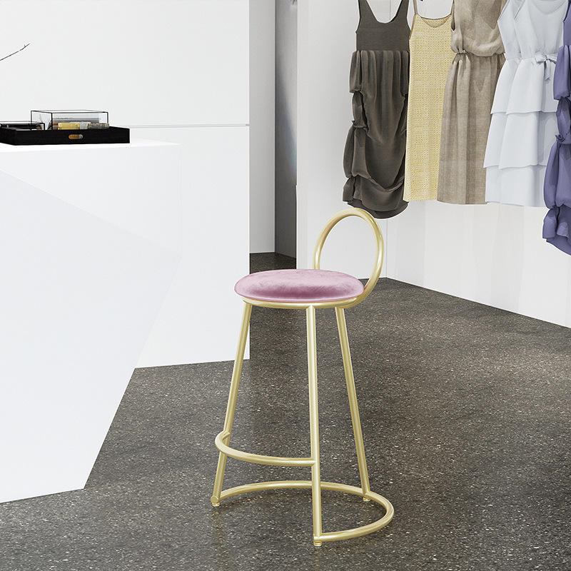 Original factory stool chair bar wooden metal frame restaurant high chair with backrest image 2