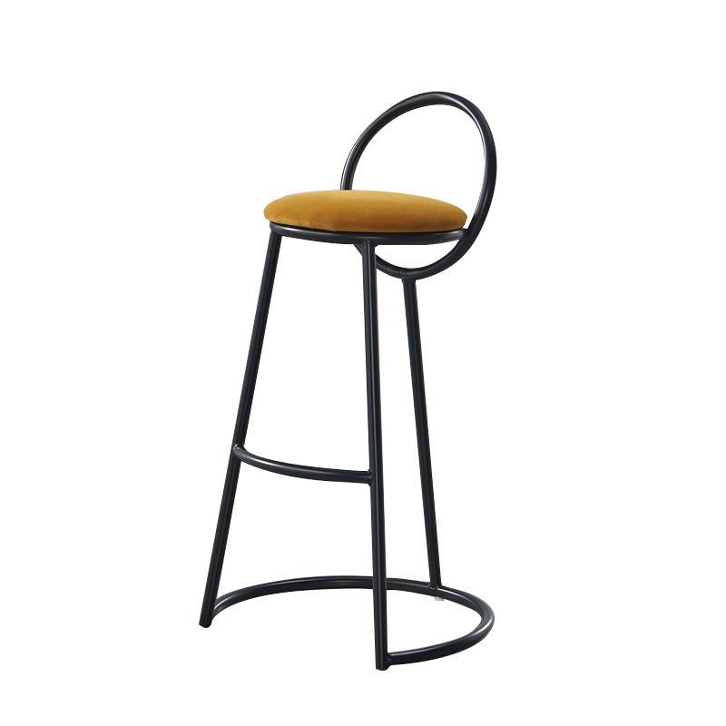 Original factory stool chair bar wooden metal frame restaurant high chair with backrest image 3