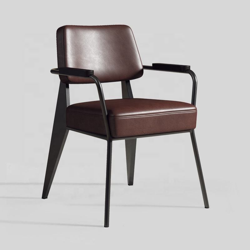 Modern restaurant armchair, simple coffee table, new design, casual and fashionable metal leg chair, family dining room, living room, villa