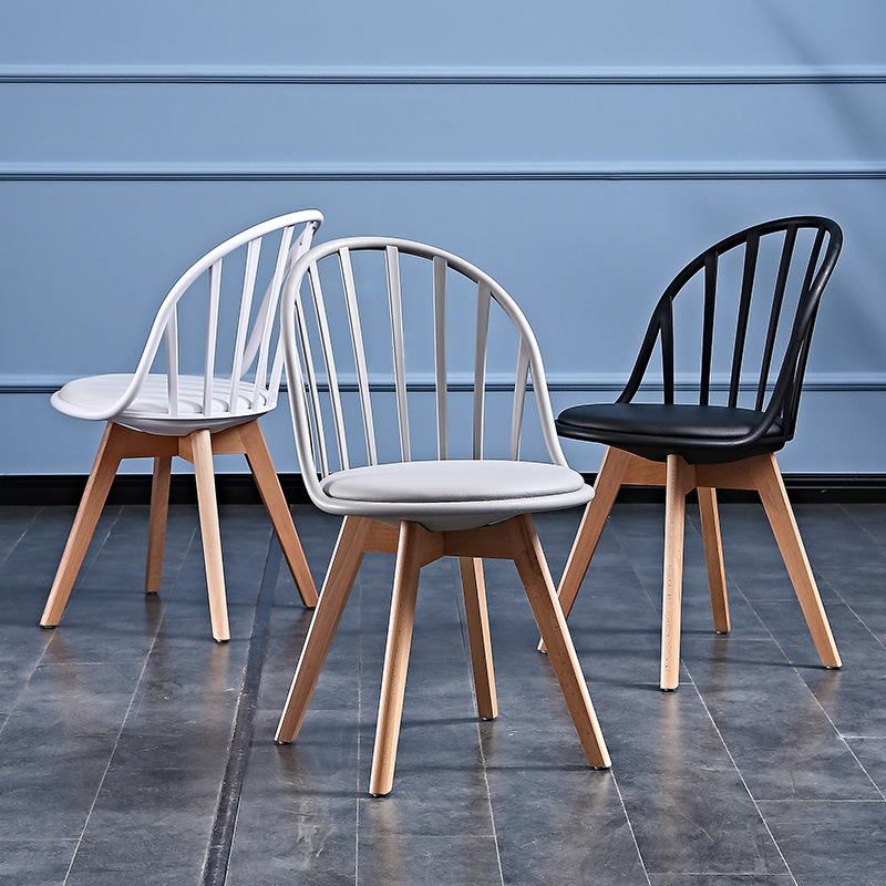 Modern white comfortable soft cushion restaurant coffee chair wholesale outdoor dining furniture wooden legs home bar apartment gym