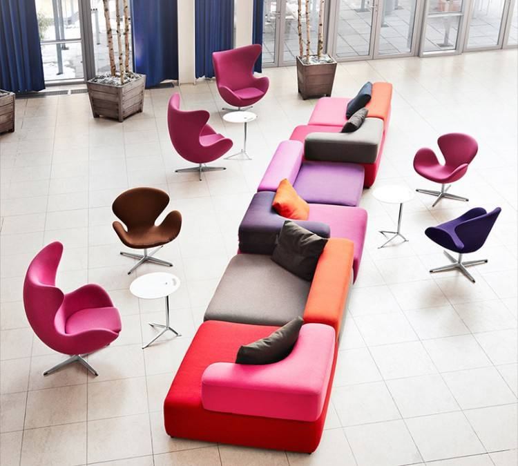 New Chinese style villa club living room furniture, leisure dining, single lounge, rotating sofa chair image 4