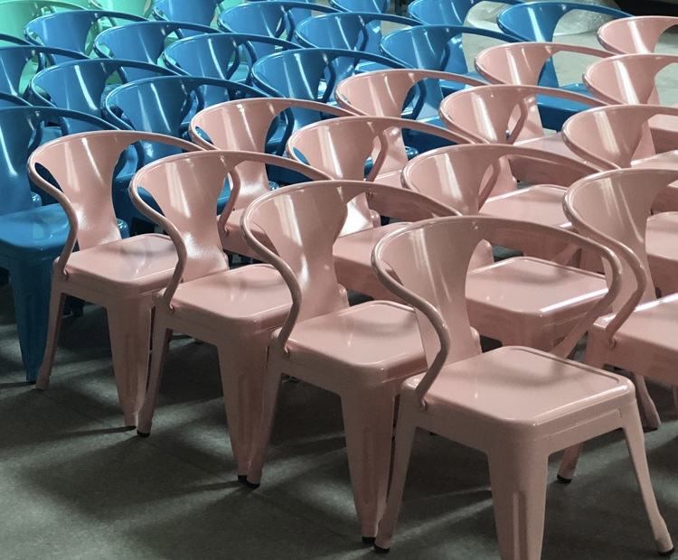 Modern hot selling children's stackable metal chairs, restaurants, gyms, living rooms, kitchens, hospitals, parks image 3